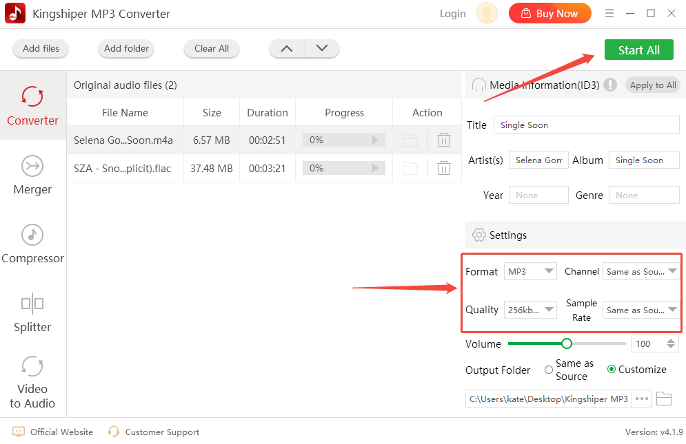 kingshiper-start-audio-conversion