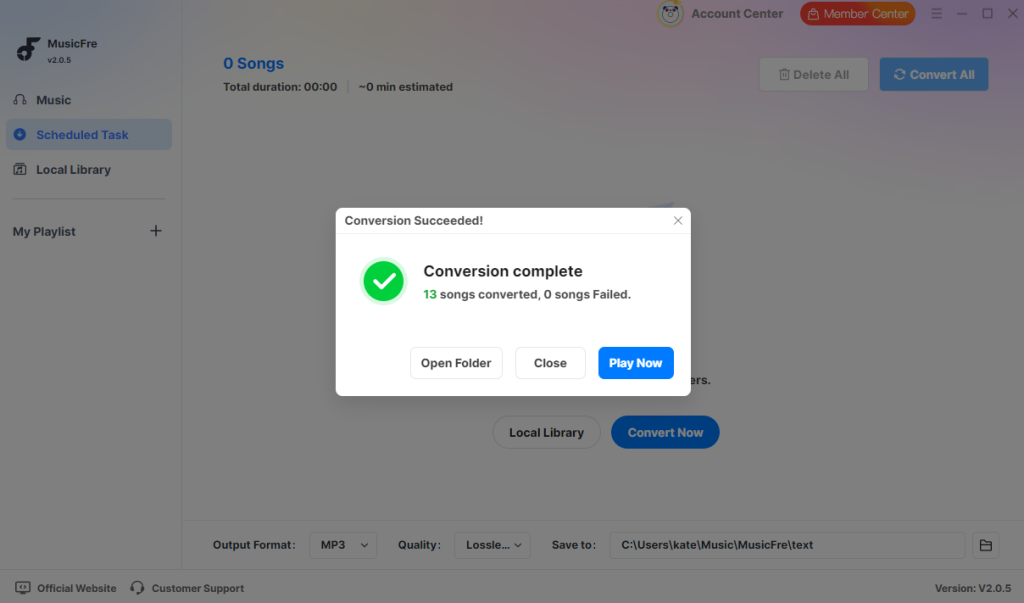 musicfre-check-output-folder