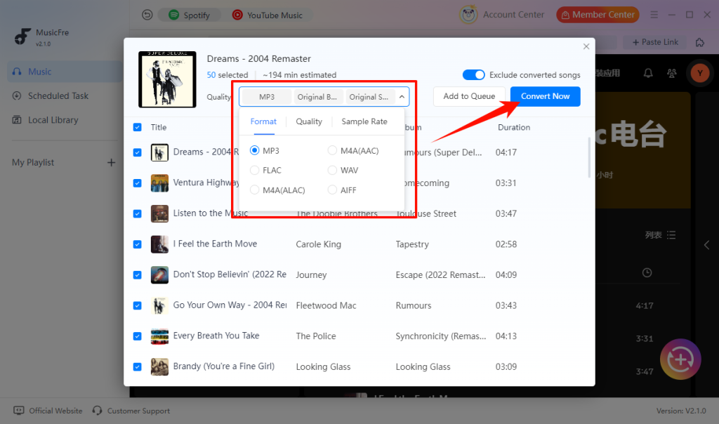 musicfre-download-spotify-songs-conversion-settings