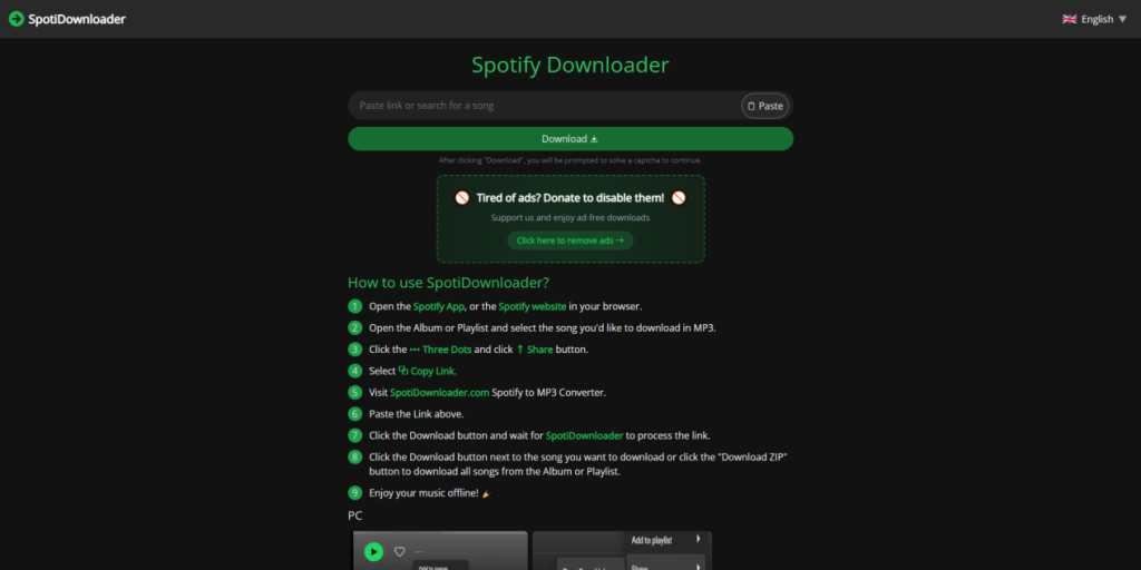 online-spotify-songs-downloader-interface