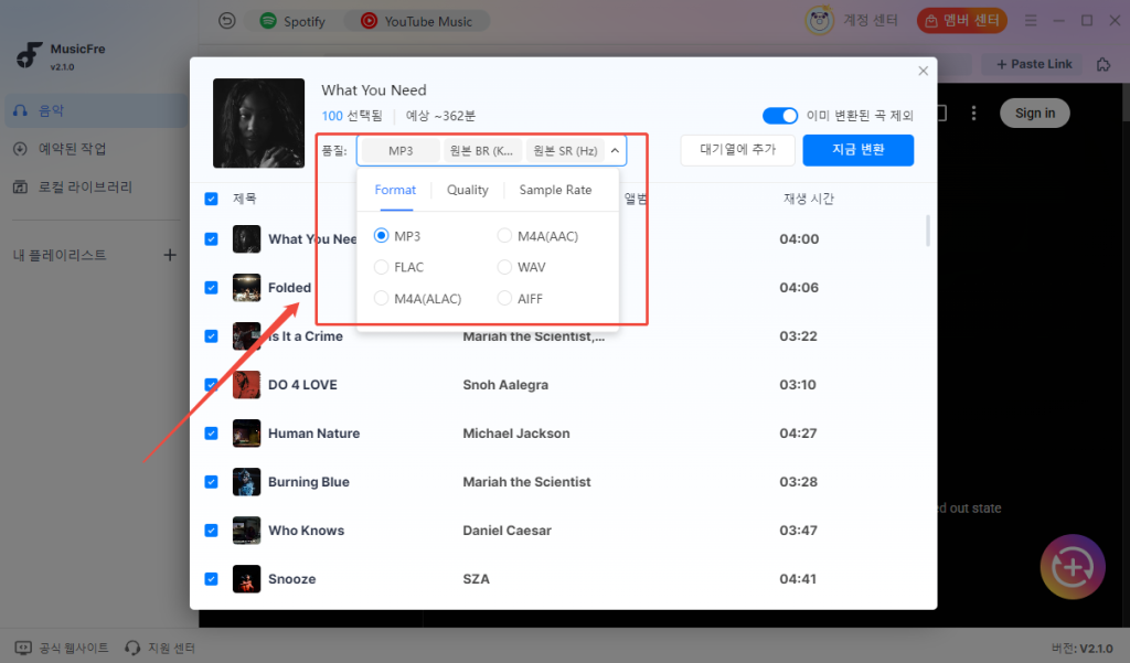 select-mp3-output-format