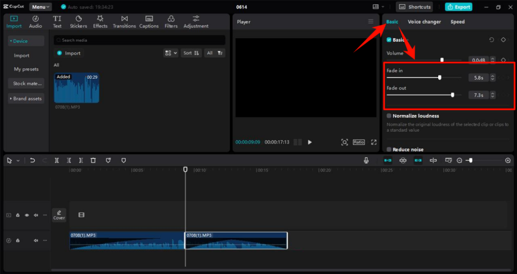adjust-spotify-music-volume-and-fade-effects-in-video