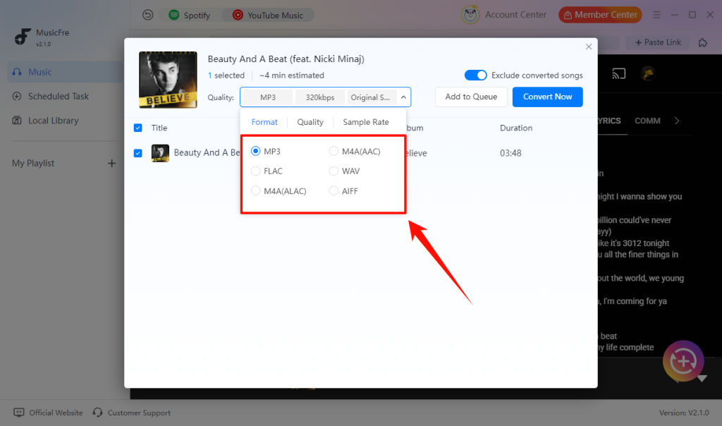 choose-youtube-music-offline-audio-output-format
