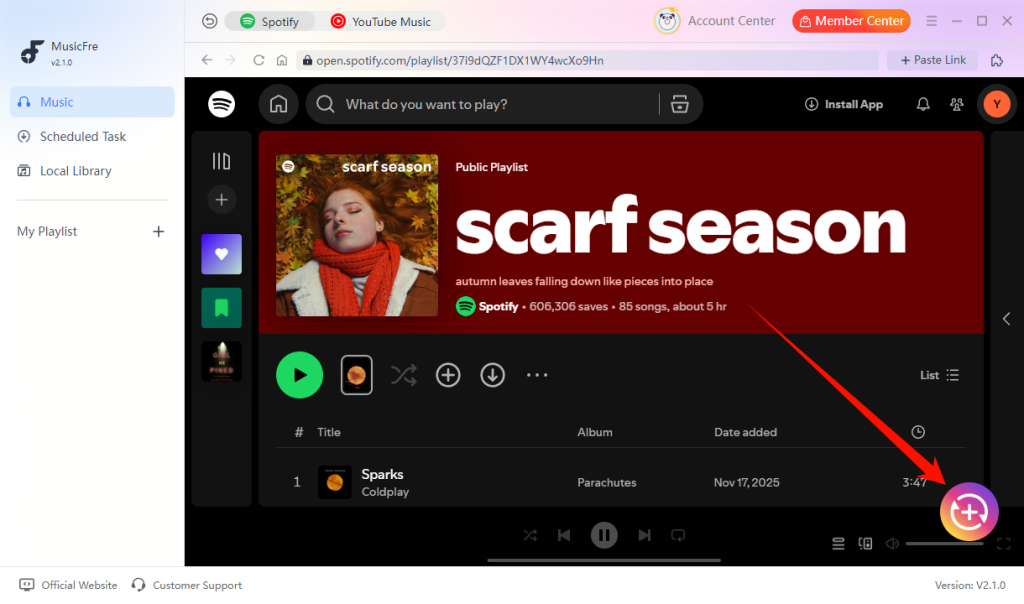 musicfre-add-spotify-content-to-conversion-list