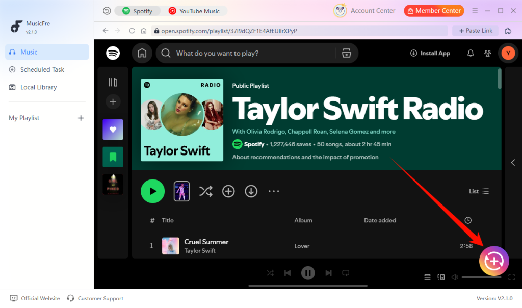 musicfre-add-spotify-music-for-usb-transfer