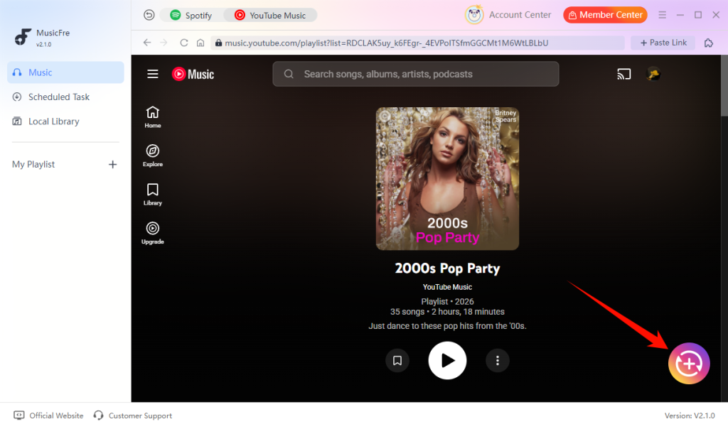musicfre-add-youtube-music-playlist