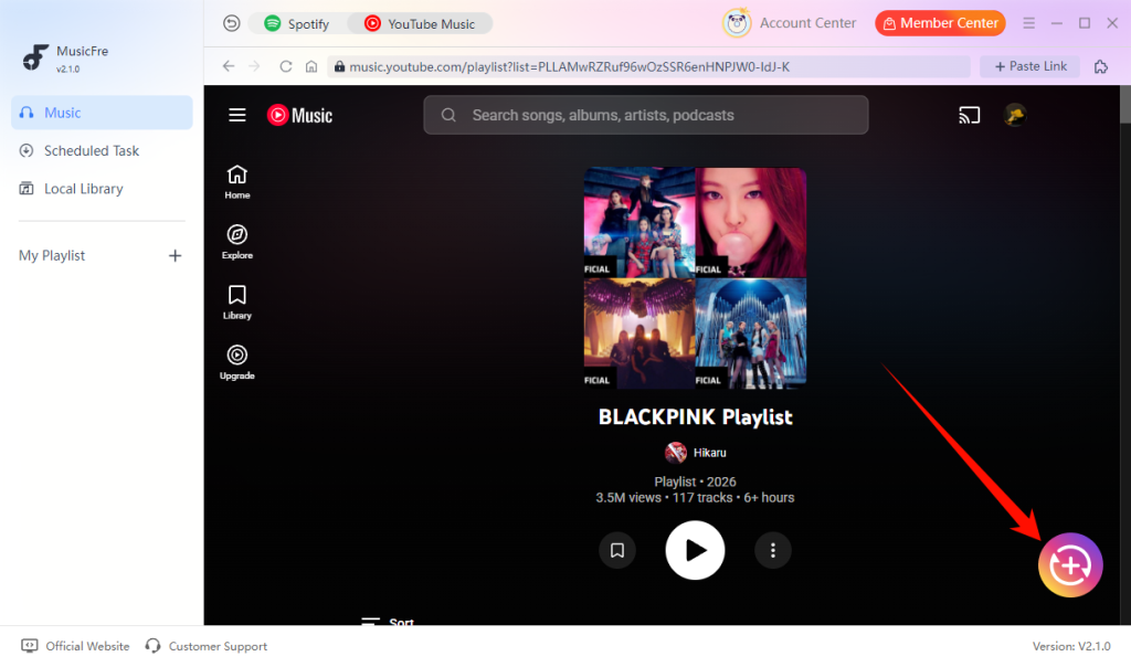 musicfre-add-youtube-music-playlist