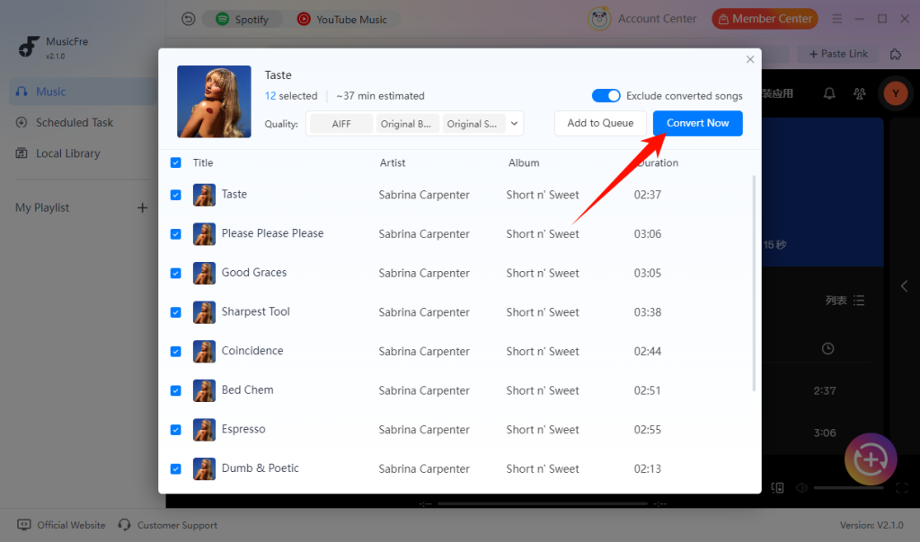musicfre-convert-spotify-music-to-aiff