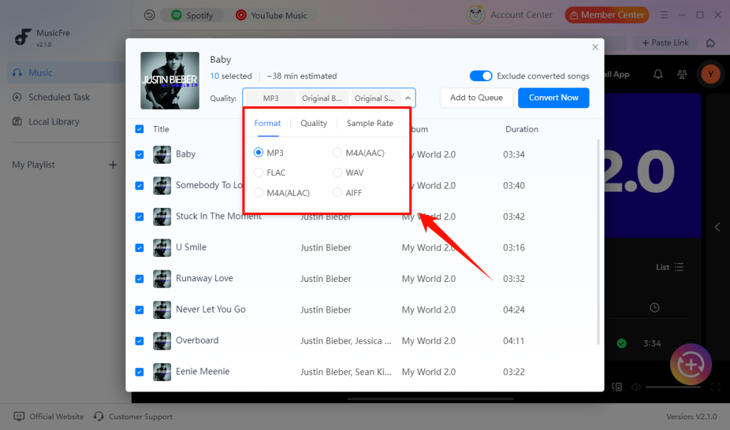 musicfre-rip-spotify-to-mp3-output-format-settings