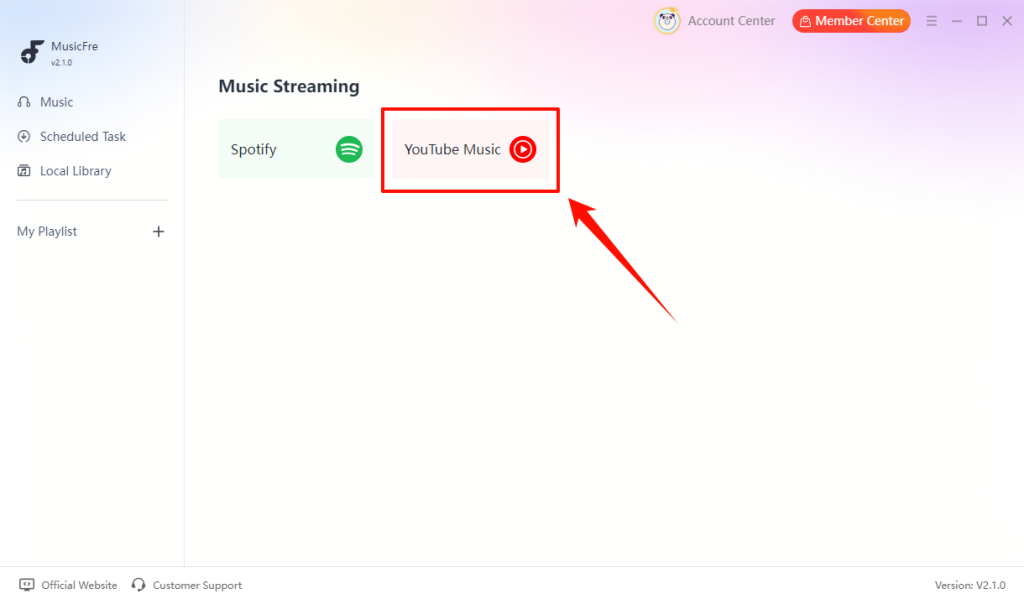 musicfre-select-youtube-music-for-aiff-conversion