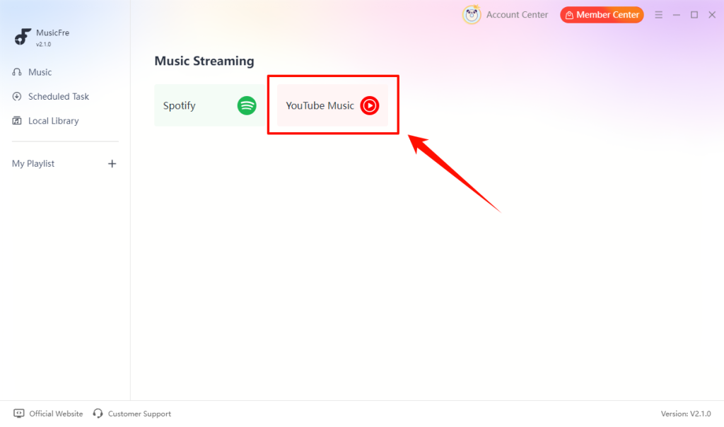 musicfre-select-youtube-music-streaming-service