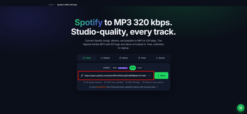 paste-spotify-link-into-online-mp3-320kbps-downloader