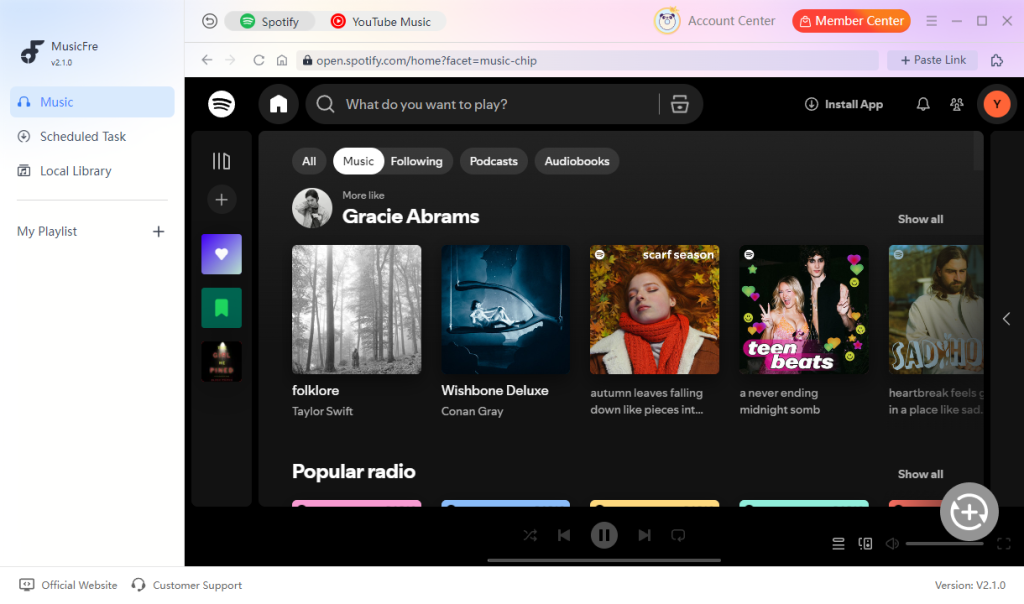 search-spotify-music-for-video-editing-in-musicfre