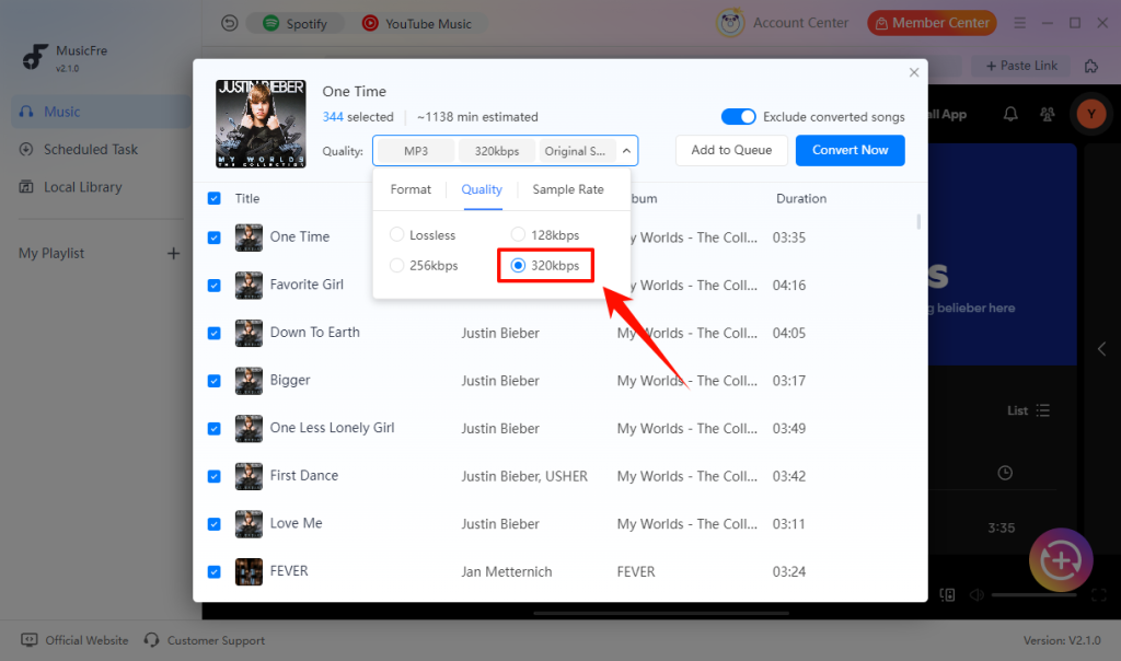set-spotify-to-mp3-320kbps-output-settings-in-musicfre