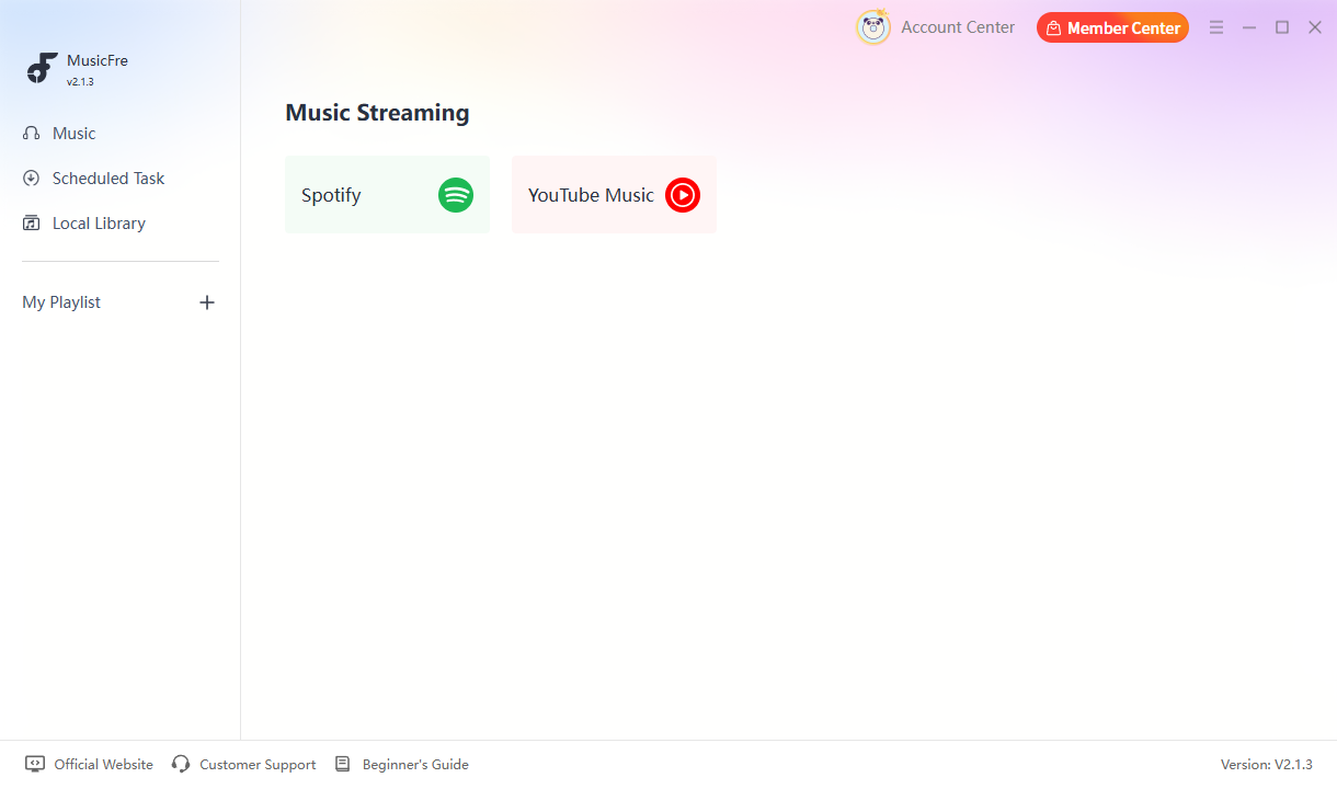 Choose a Music Service